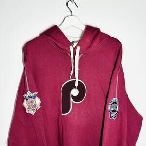 Vintage Phillies Cooperstown Collection Maroon Hoodie
